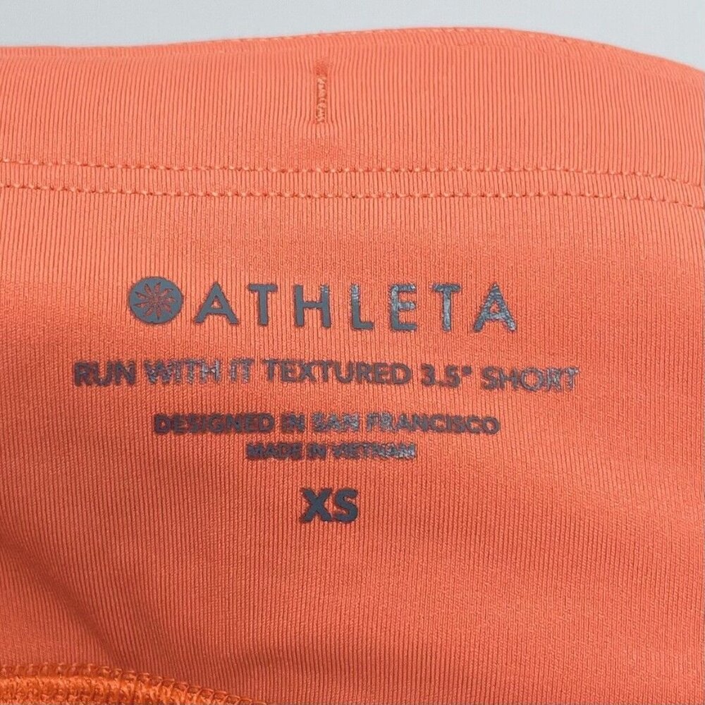 Athleta Shorts Size XS Women’s Space Dye Orange Run With It Textured 3.5’’ - Picture 9 of 10